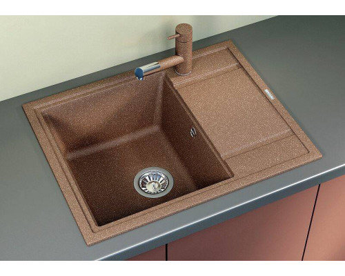 Приобрести Кухонная мойка Florentina Липси-650 20.125.C0650.105 Коричневая в магазине сантехники Santeh-Crystal.ru