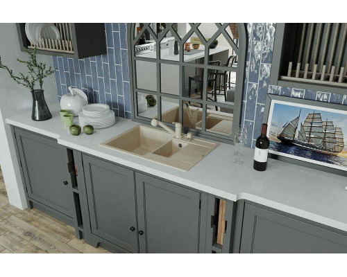 Заказать Кухонная мойка Florentina Липси-780К 20.250.D0780.104 Бежевая в магазине сантехники Santeh-Crystal.ru