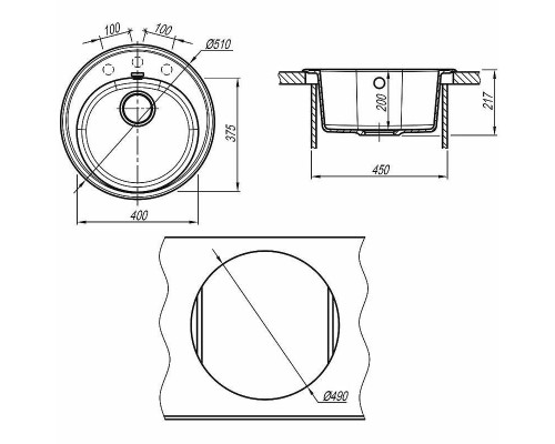 Приобрести Кухонная мойка Florentina Лотос-510 20.290.B0510.104 Бежевая в магазине сантехники Santeh-Crystal.ru