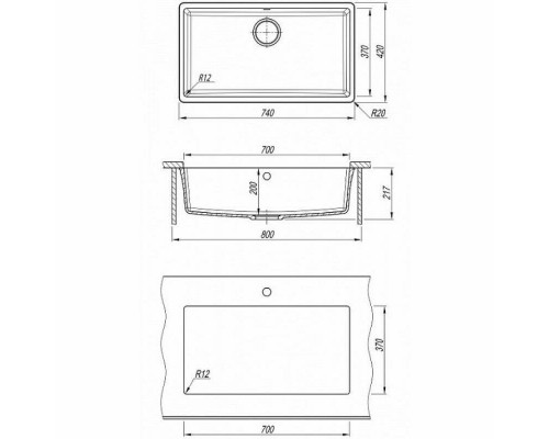 Купить Кухонная мойка Florentina Вега-700 22.435.E0700.202 Шампань в магазине сантехники Santeh-Crystal.ru