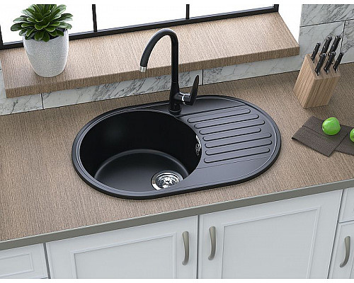Santeh-Crystal.ru: Кухонная мойка GranFest Quarz GF-Z18 Черная Купить Кухонная мойка GranFest Quarz GF-Z18 Черная в магазине сантехники Santeh-Crystal.ru