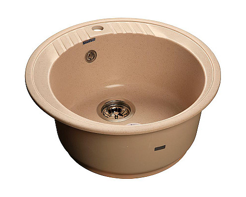 Купить Кухонная мойка GranFest Rondo GF-R520 Бежевая в магазине сантехники Santeh-Crystal.ru