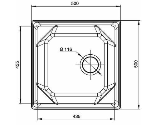 Заказать Кухонная мойка GranFest Unique GF-U-500 Иней в магазине сантехники Santeh-Crystal.ru
