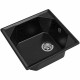 Купить Кухонная мойка GranFest Unique GF-U-500 Черная в магазине сантехники Santeh-Crystal.ru