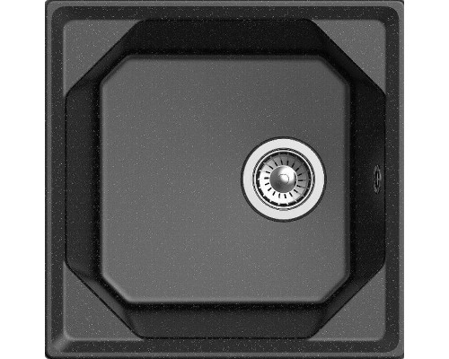 Купить Кухонная мойка GranFest Unique GF-U-500 Черная в магазине сантехники Santeh-Crystal.ru