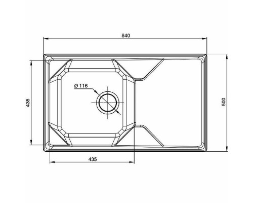 Купить Кухонная мойка GranFest Unique GF-U-840L Черная в магазине сантехники Santeh-Crystal.ru