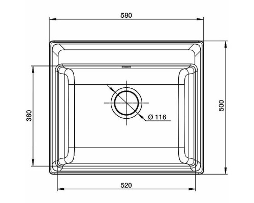 Купить Кухонная мойка GranFest Vertex GF-V-580 Графит в магазине сантехники Santeh-Crystal.ru