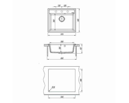 Заказать Кухонная мойка Lemark Hanka 570 9910018 Шампань в магазине сантехники Santeh-Crystal.ru