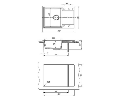 Купить Кухонная мойка Lemark Imandra 640 9910021 Грей в магазине сантехники Santeh-Crystal.ru