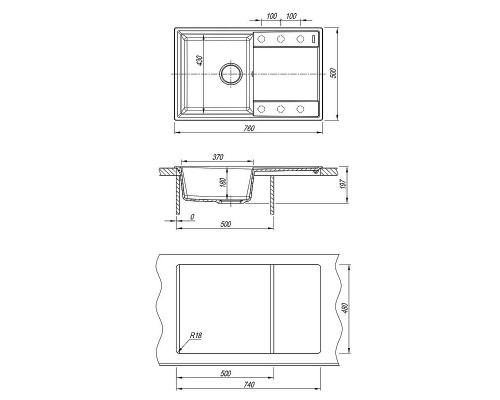 Заказать Кухонная мойка Lemark Imandra 760 9910028 Жасмин в магазине сантехники Santeh-Crystal.ru