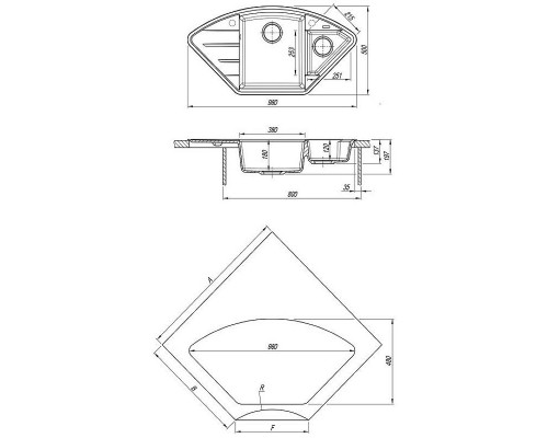 Приобрести Кухонная мойка Lemark Irkana 980 9910046 Жасмин в магазине сантехники Santeh-Crystal.ru
