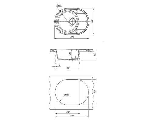 Приобрести Кухонная мойка Lemark Lacha 620 9910051 Грей в магазине сантехники Santeh-Crystal.ru