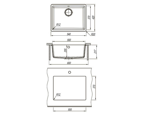 Заказать Кухонная мойка Lemark Sinara 540-U 9910076 Жасмин в магазине сантехники Santeh-Crystal.ru