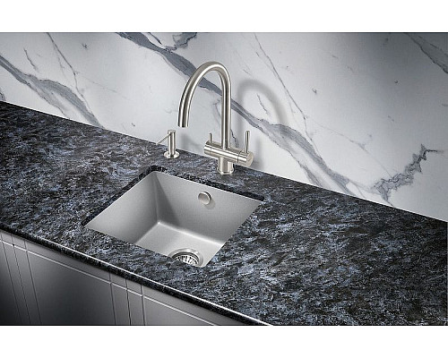 Заказать Кухонная мойка Milacio Leon 45 Cuarzo MC.77093 Серый металлик в магазине сантехники Santeh-Crystal.ru