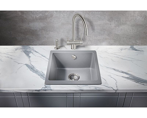 Заказать Кухонная мойка Milacio Leon 45 Cuarzo MC.77093 Серый металлик в магазине сантехники Santeh-Crystal.ru