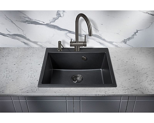 Santeh-Crystal.ru: Кухонная мойка Milacio Murcia 60 Cuarzo MC.77011 Черная матовая Купить Кухонная мойка Milacio Murcia 60 Cuarzo MC.77011 Черная матовая в магазине сантехники Santeh-Crystal.ru