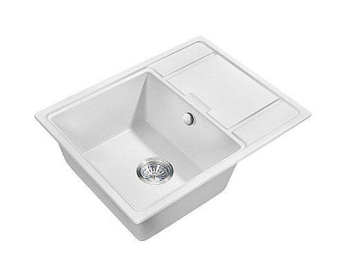 Приобрести Кухонная мойка Milacio Navarra 65 Cuarzo MC.77062 Белая в магазине сантехники Santeh-Crystal.ru