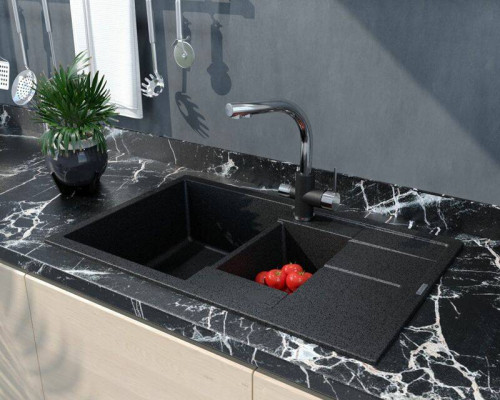 Приобрести Кухонная мойка Paulmark Feste 77 PM237850-QU Кварц в магазине сантехники Santeh-Crystal.ru