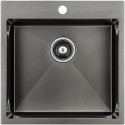 Кухонная мойка Paulmark Kroner 51 PM215151-GM Вороненая сталь