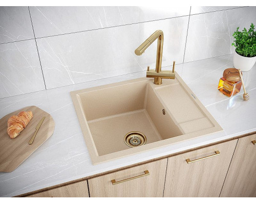 Приобрести Кухонная мойка Paulmark Optimum 60 PM216050-QU Кварц в магазине сантехники Santeh-Crystal.ru