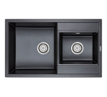 Кухонная мойка Paulmark Tandem 82 PM238250-BLM Черный металлик