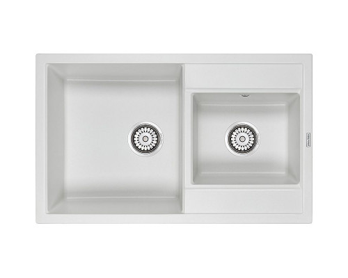 Заказать Кухонная мойка Paulmark Tandem 82 PM238250-WH Белая в магазине сантехники Santeh-Crystal.ru