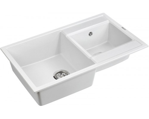 Заказать Кухонная мойка Paulmark Tandem 82 PM238250-WH Белая в магазине сантехники Santeh-Crystal.ru