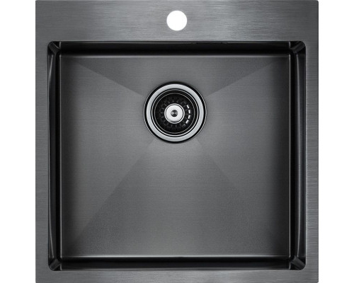 Приобрести Кухонная мойка Paulmark Velten 51 PM905151-GM Вороненая сталь в магазине сантехники Santeh-Crystal.ru