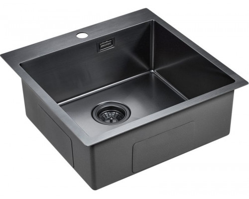 Приобрести Кухонная мойка Paulmark Velten 51 PM905151-GM Вороненая сталь в магазине сантехники Santeh-Crystal.ru