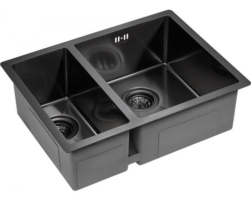 Приобрести Кухонная мойка Paulmark Zusat 59 PM225944-GMR Вороненая сталь в магазине сантехники Santeh-Crystal.ru