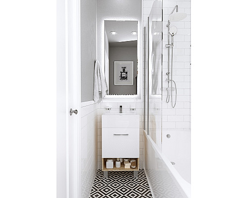 Заказать Тумба с раковиной 1MarKa July 50Н У85933 Дуб сонома Белая в магазине сантехники Santeh-Crystal.ru