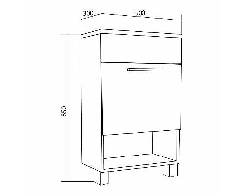 Заказать Тумба с раковиной 1MarKa July 50Н У85933 Дуб сонома Белая в магазине сантехники Santeh-Crystal.ru