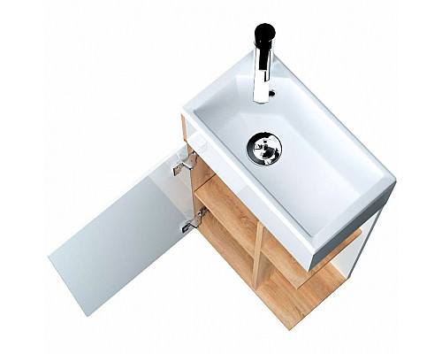 Приобрести Тумба с раковиной 1MarKa Laura 40Н L У85930 Дуб сонома Белый в магазине сантехники Santeh-Crystal.ru