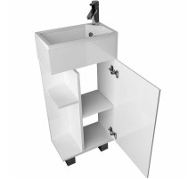 Тумба с раковиной 1MarKa Laura 40Н R У85928 Белый глянец