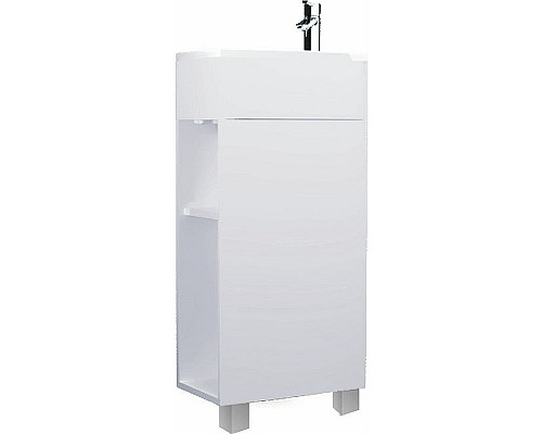 Приобрести Тумба с раковиной 1MarKa Laura 40Н R У85928 Белый глянец в магазине сантехники Santeh-Crystal.ru