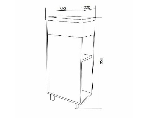 Приобрести Тумба с раковиной 1MarKa Laura 40Н R У85931 Дуб сонома Белый глянец в магазине сантехники Santeh-Crystal.ru