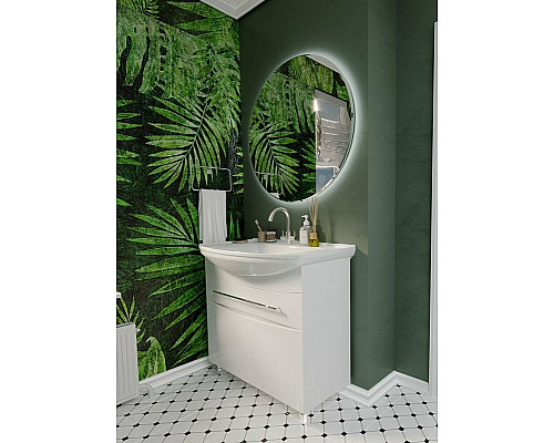 Купить Тумба под раковину 1MarKa Lina New 85Н У94493 Белый глянец в магазине сантехники Santeh-Crystal.ru