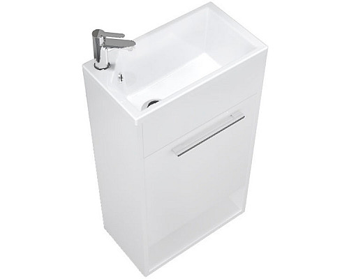 Приобрести Тумба с раковиной 1MarKa Lira 40Н L У85921 Белая глянцевая в магазине сантехники Santeh-Crystal.ru