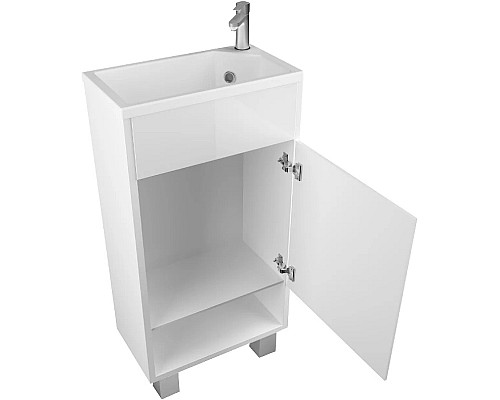 Приобрести Тумба с раковиной 1MarKa Lira 40Н R У85920 Белый глянец в магазине сантехники Santeh-Crystal.ru