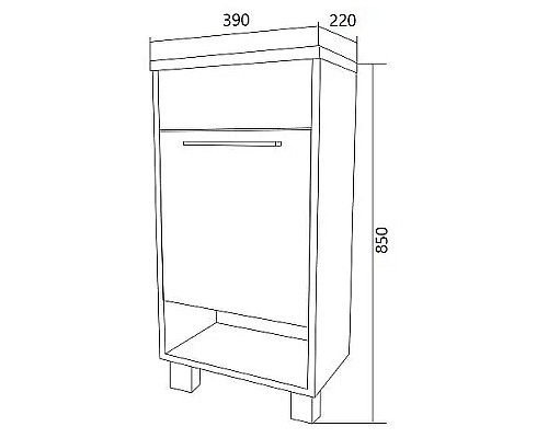 Заказать Тумба с раковиной 1MarKa Lira 40Н R У85923 Дуб сонома Белый глянец в магазине сантехники Santeh-Crystal.ru