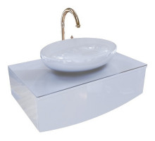 Тумба под раковину 1MarKa Nega 80П Ц0000002813 подвесная Белый глянец