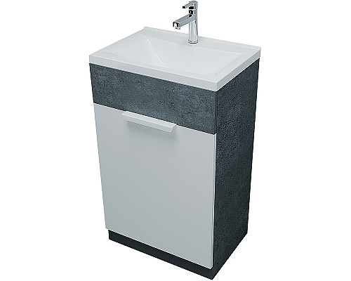 Заказать Тумба с раковиной 1MarKa Revo 50H У99086 Бетон темно-серый в магазине сантехники Santeh-Crystal.ru