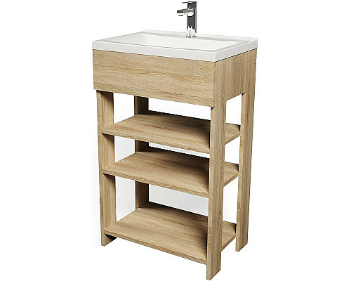 Заказать Тумба с раковиной 1MarKa Revo 50H У98621 Дуб сонома в магазине сантехники Santeh-Crystal.ru