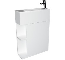 Тумба с раковиной 1MarKa Stretto 60П У94717 подвесная Белый глянец