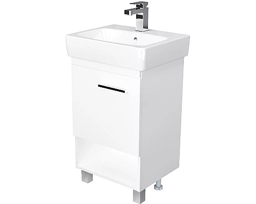 Купить Тумба под раковину 1MarKa Tera 50 У76057 Белая глянцевая в магазине сантехники Santeh-Crystal.ru