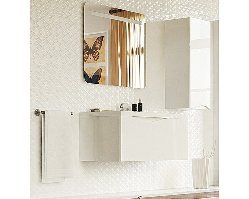 Приобрести Тумба под раковину 1MarKa Этюд 75П Белая глянцевая в магазине сантехники Santeh-Crystal.ru