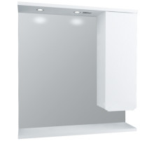 Зеркало со шкафом 1MarKa Кода 65 Лайт У23118 с подсветкой Белый глянец