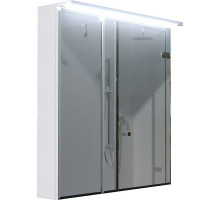 Зеркальный шкаф 1MarKa Соната 75 Ц0000007616 с подсветкой  Белый глянец