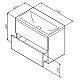 Приобрести Тумба под раковину AM.PM Gem 75 2 M90FHX07522WG подвесная Белая в магазине сантехники Santeh-Crystal.ru
