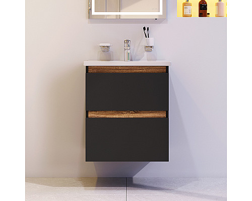 Santeh-Crystal.ru: Тумба под раковину AM.PM X-Joy 55 M85AFHX0552BM подвесная Черная матовая Купить Тумба под раковину AM.PM X-Joy 55 M85AFHX0552BM подвесная Черная матовая в магазине сантехники Santeh-Crystal.ru